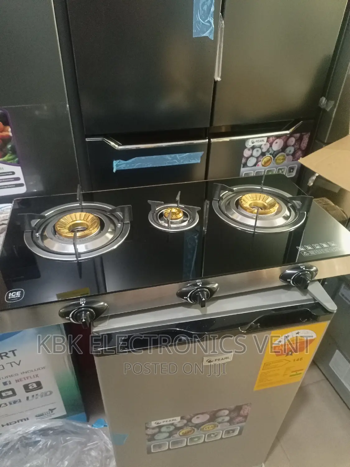 ICESTREAM 3burner Glass Gas Cooker