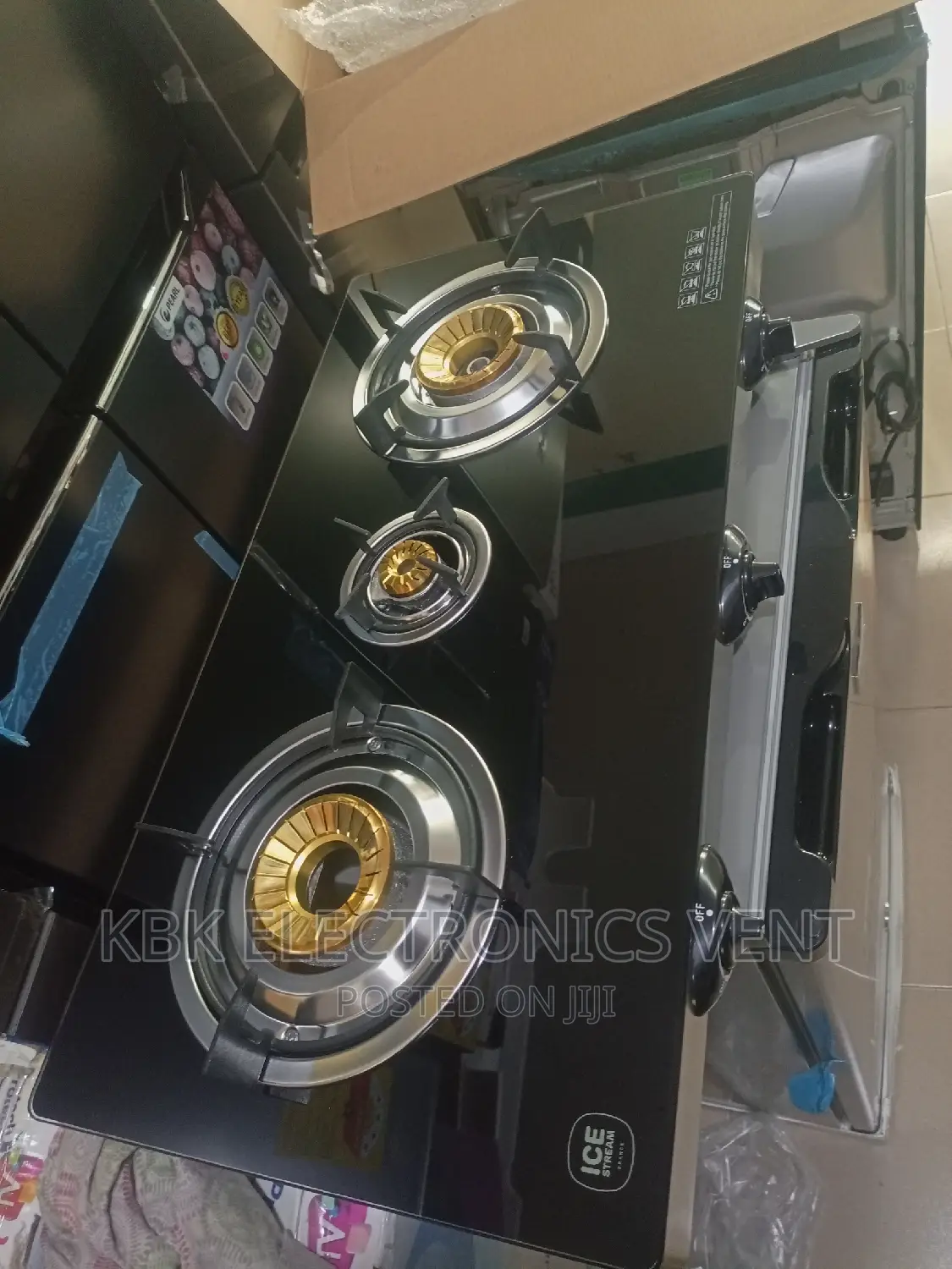 ICESTREAM 3burner Glass Gas Cooker