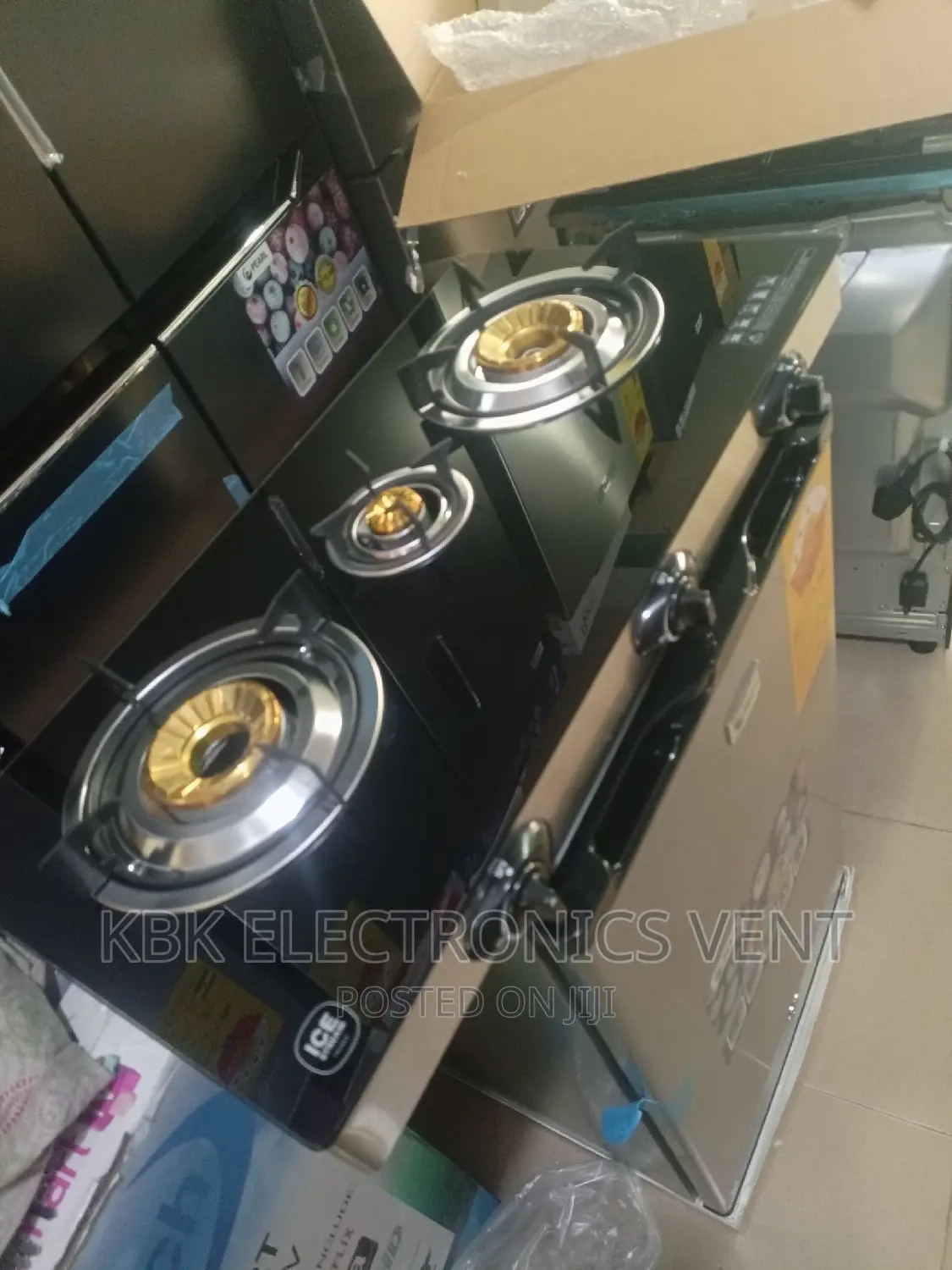 ICESTREAM 3burner Glass Gas Cooker