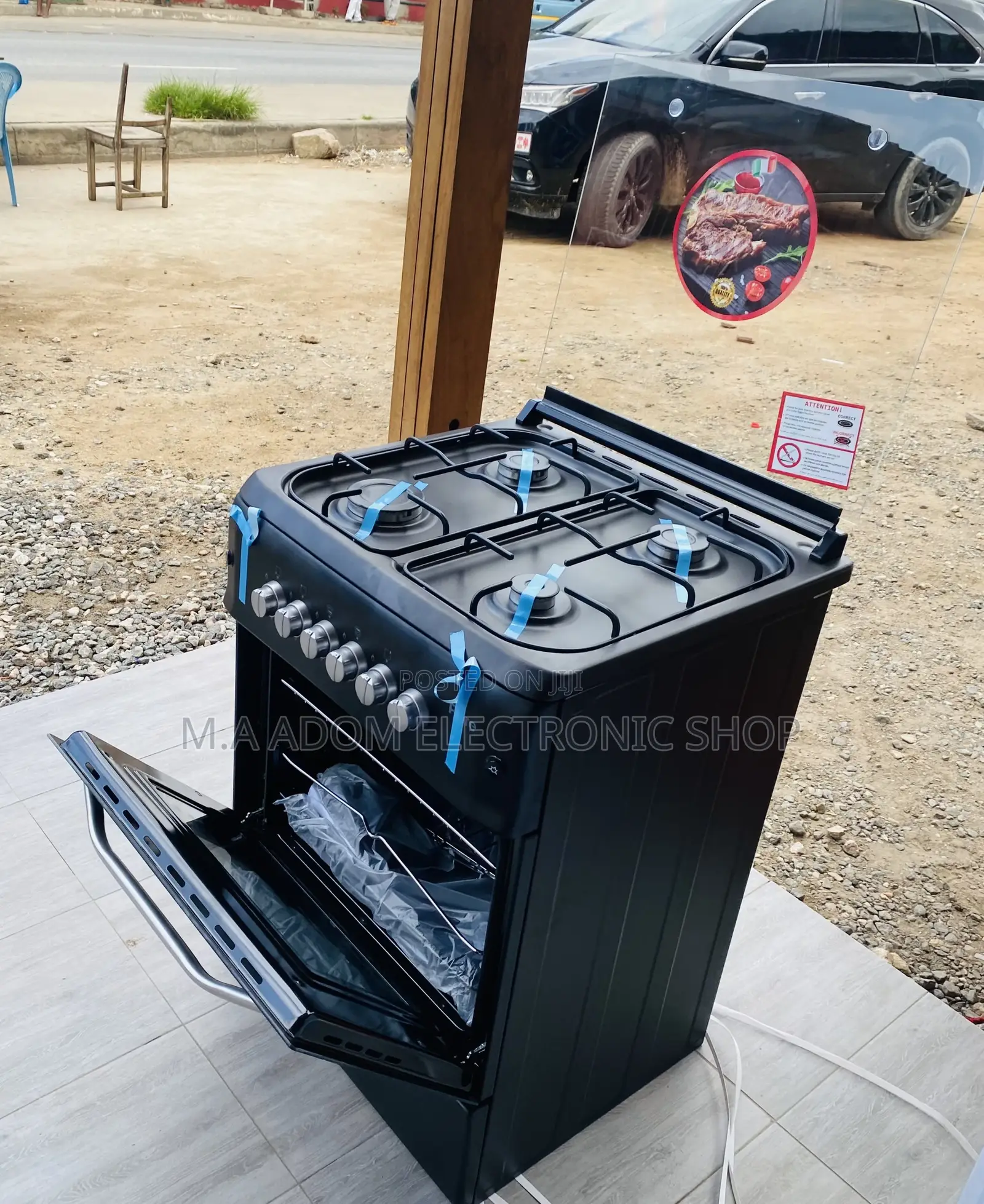 Shop Classic Ferre 60x60 4gas Burner With Oven Grill,Black