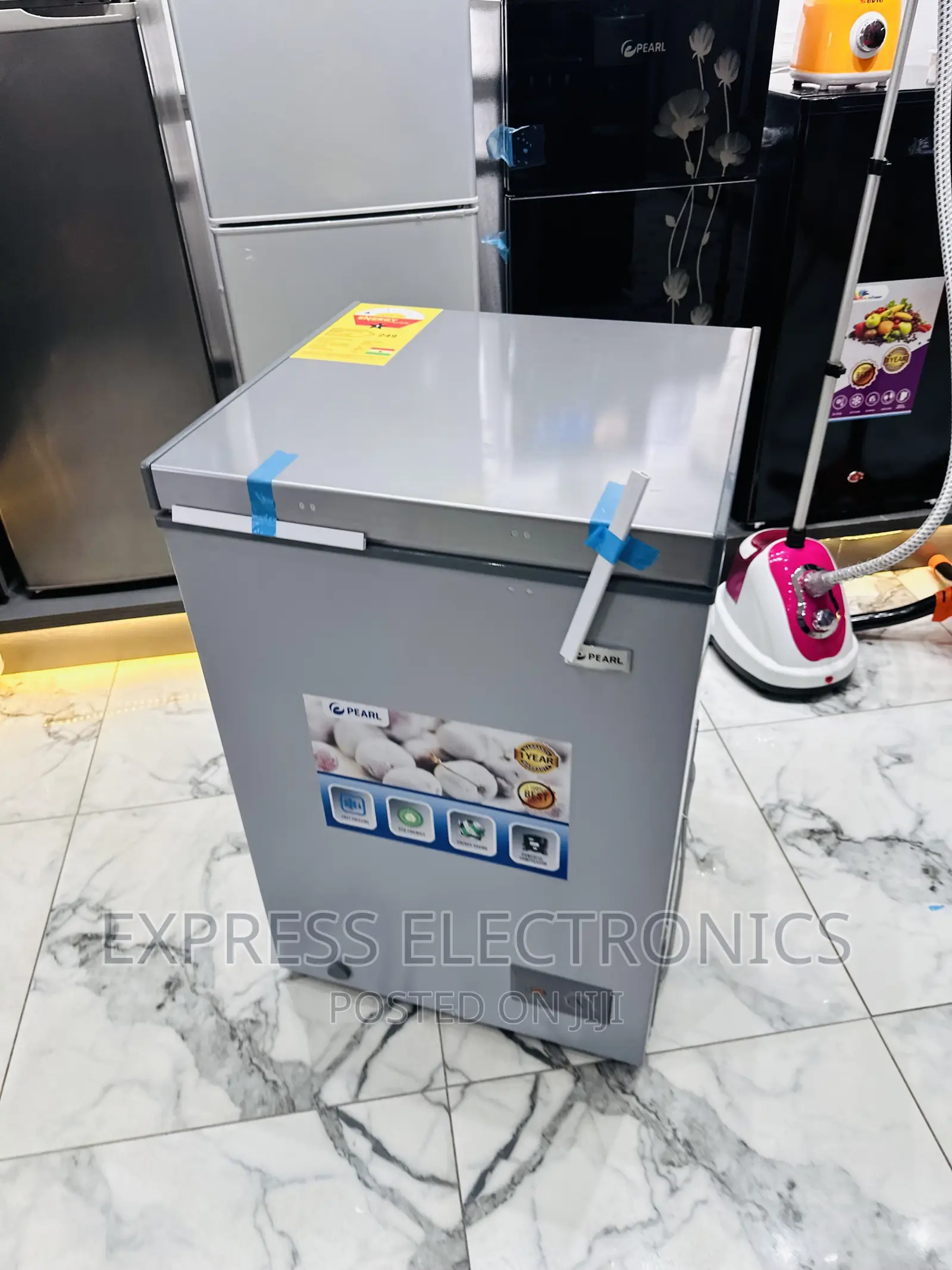 100L Chest Freezer Pearl Grey Color Ice Cold
