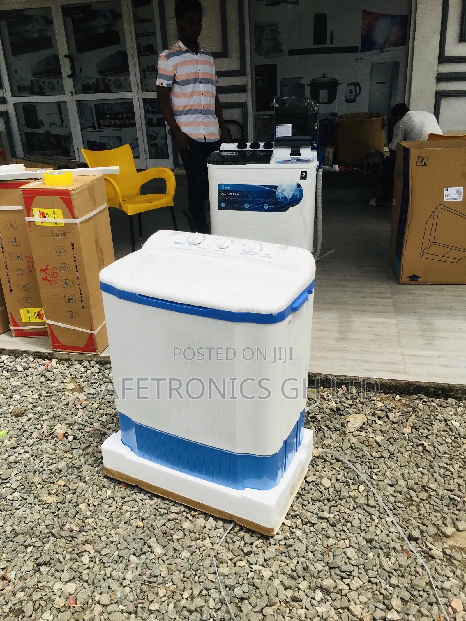  Washingmachine Blue/White Nasco 7kg Topload Semiautomatic