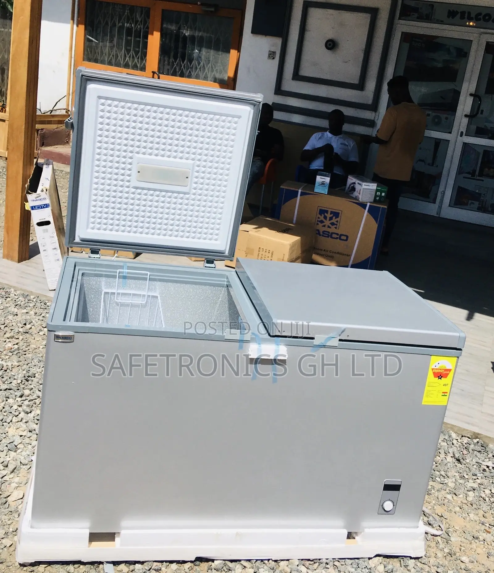 Nas500fc Chestfreezer 425L Gray Doubledoor Essential