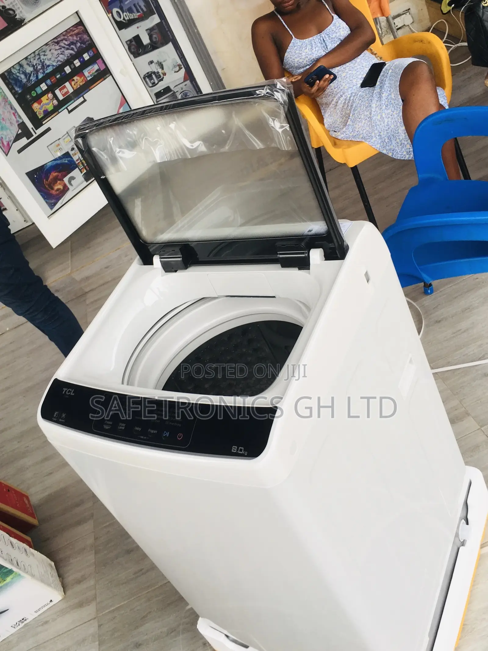 Topload Gray 8kg Washingmachine Semiautomatic TCL Elegant