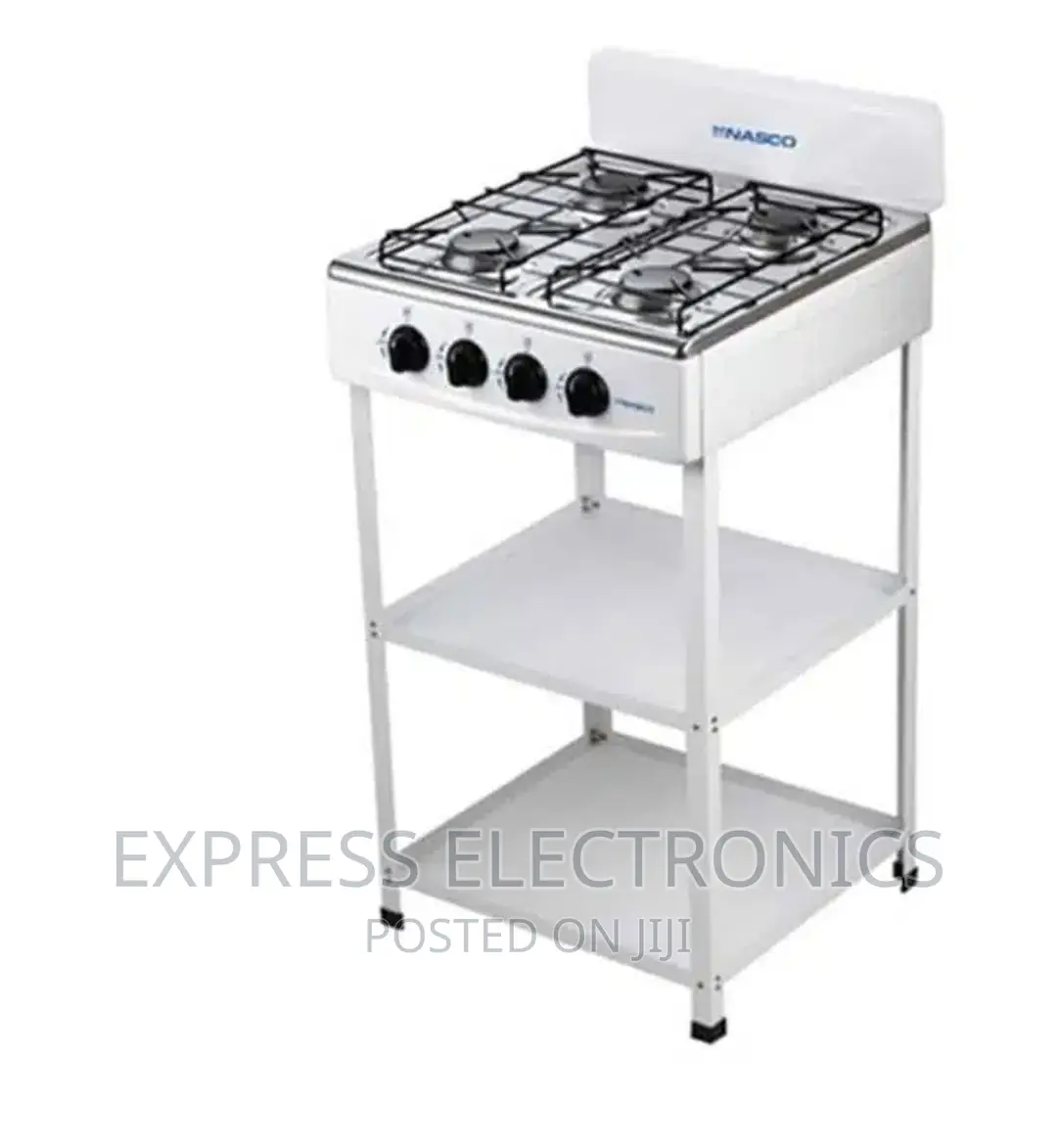 Classy Sleek White Nasco 4burner With Shelf Gas Cooker