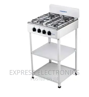 Classy Sleek White Nasco 4burner With Shelf Gas Cooker