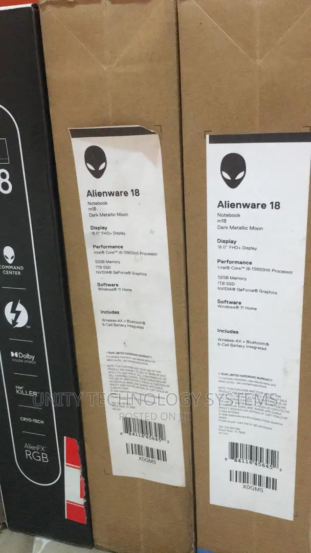 New Laptop Dell Alienware M18X R2 32GB Intel Core I9 SSD 1T