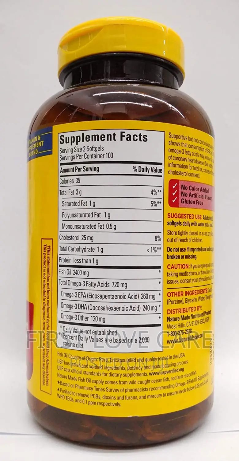 Nature Made Fish Oil 1200mg (360mg Omega-3)