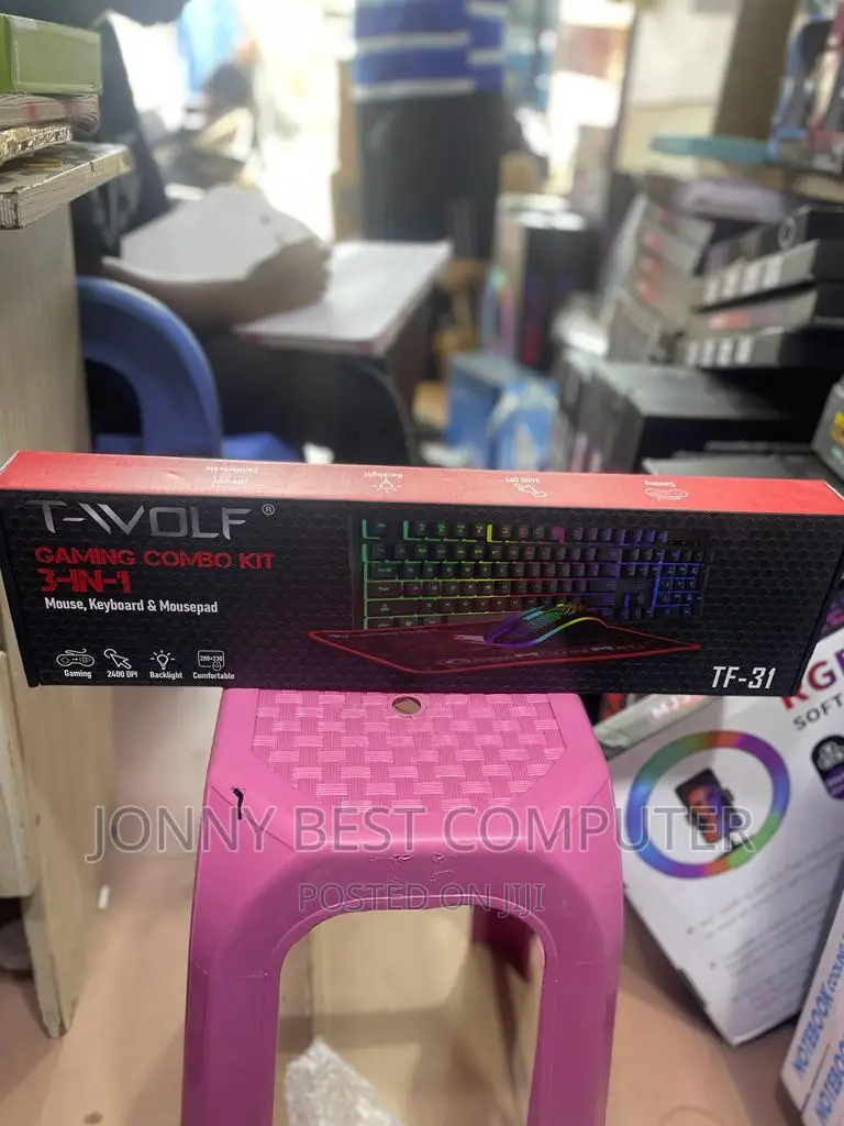 Gaming Keyboard and Mouse With Mouse Pad