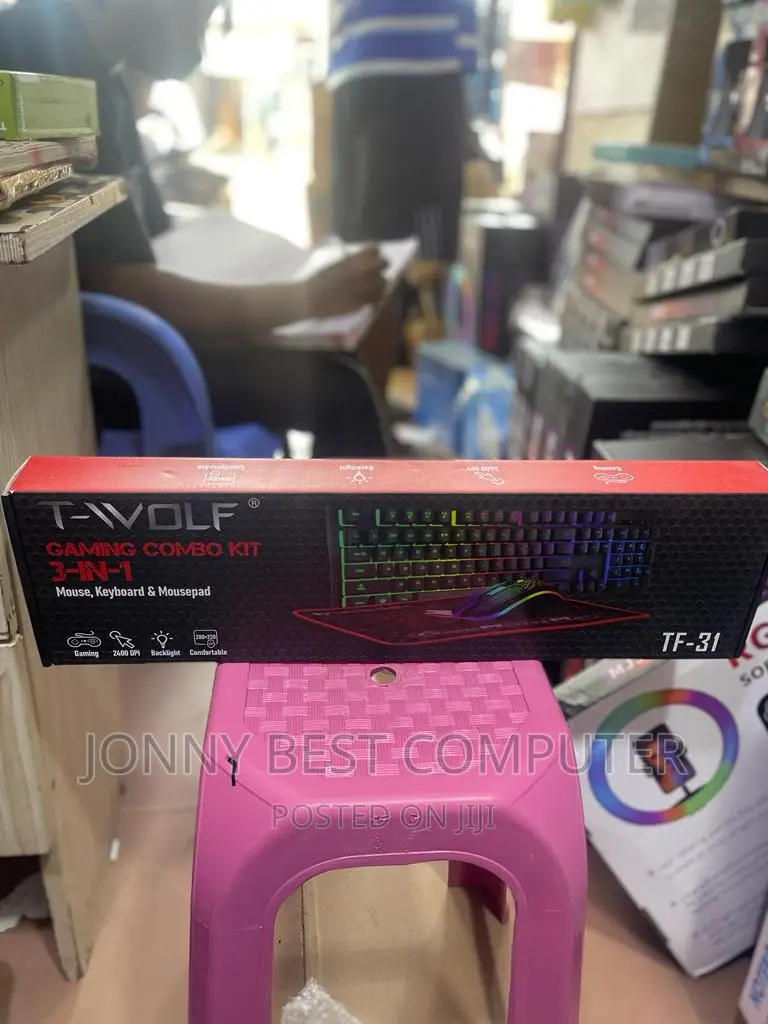 Gaming Keyboard and Mouse With Mouse Pad