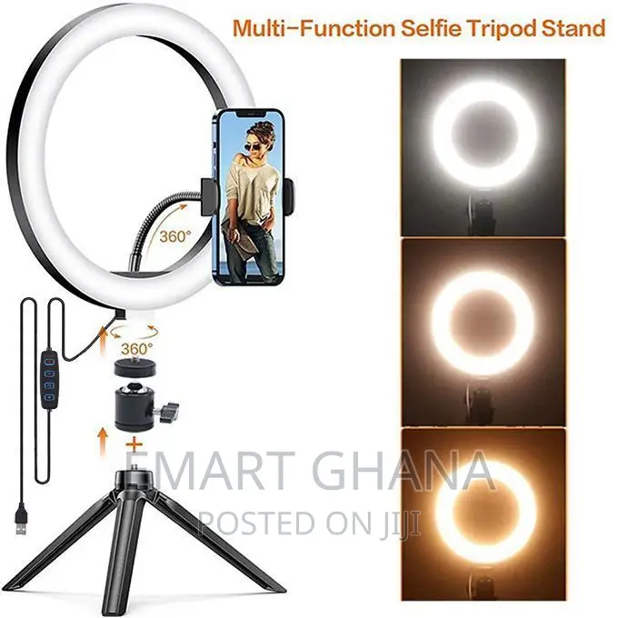 10" LED Selfie Ring Light Fill Light Adjustable Round Light