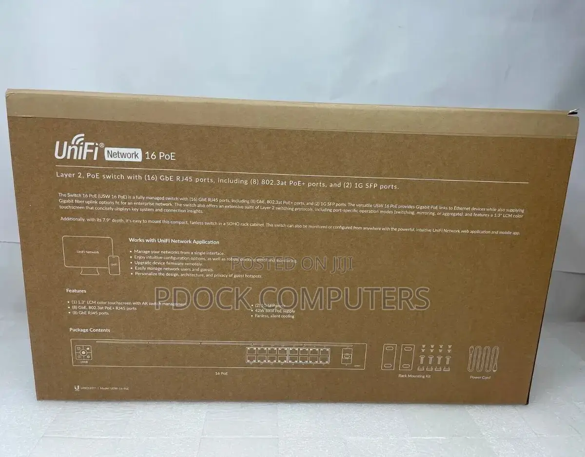 Unifi 16port Poe Gigabit Poe Managed Layer 2 Switch