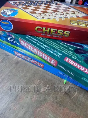 Monopoly,Chess and Scrabble Game