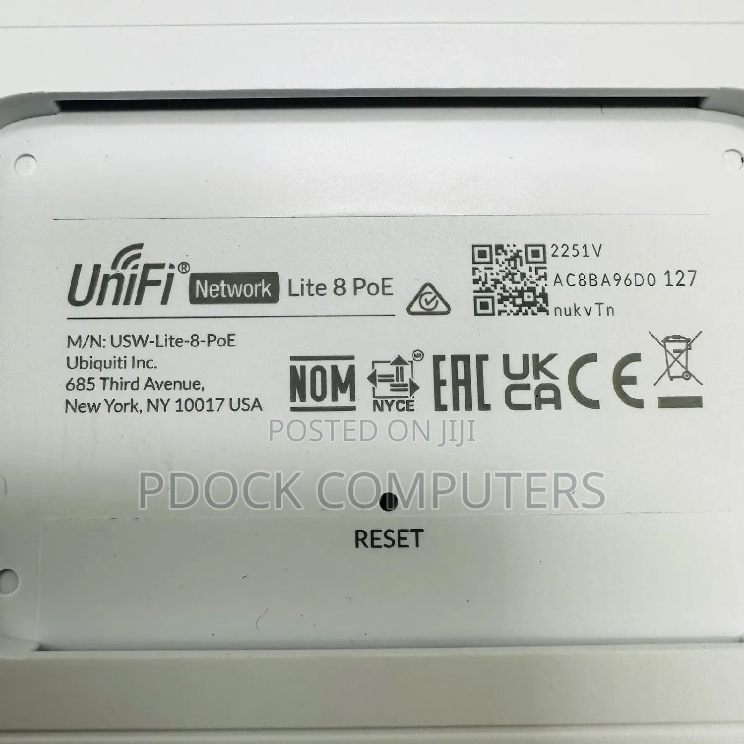 Unifi Lite 8 Port Gigabit Poe+Complaint Managed Switch