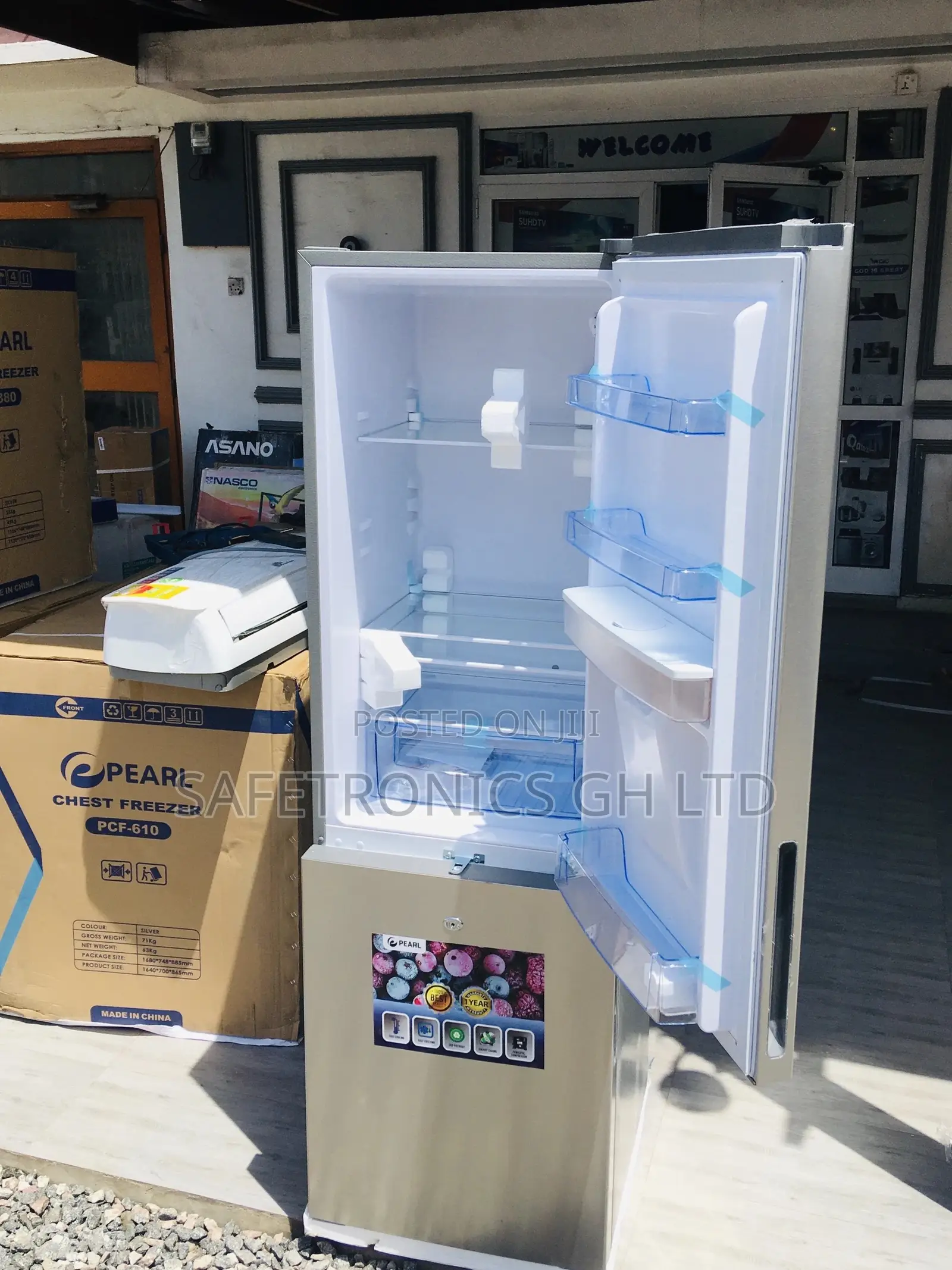 New Pearl Doubledoor Bottomfreezer Pf-330bwd 251 Liters