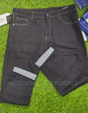 Jeans Trousers for Sale- Deep Black Jeans Plains for Sale