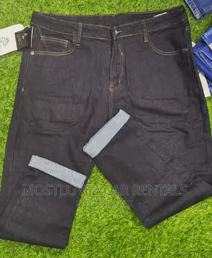 Jeans Trousers for Sale- Deep Black Jeans Plains for Sale