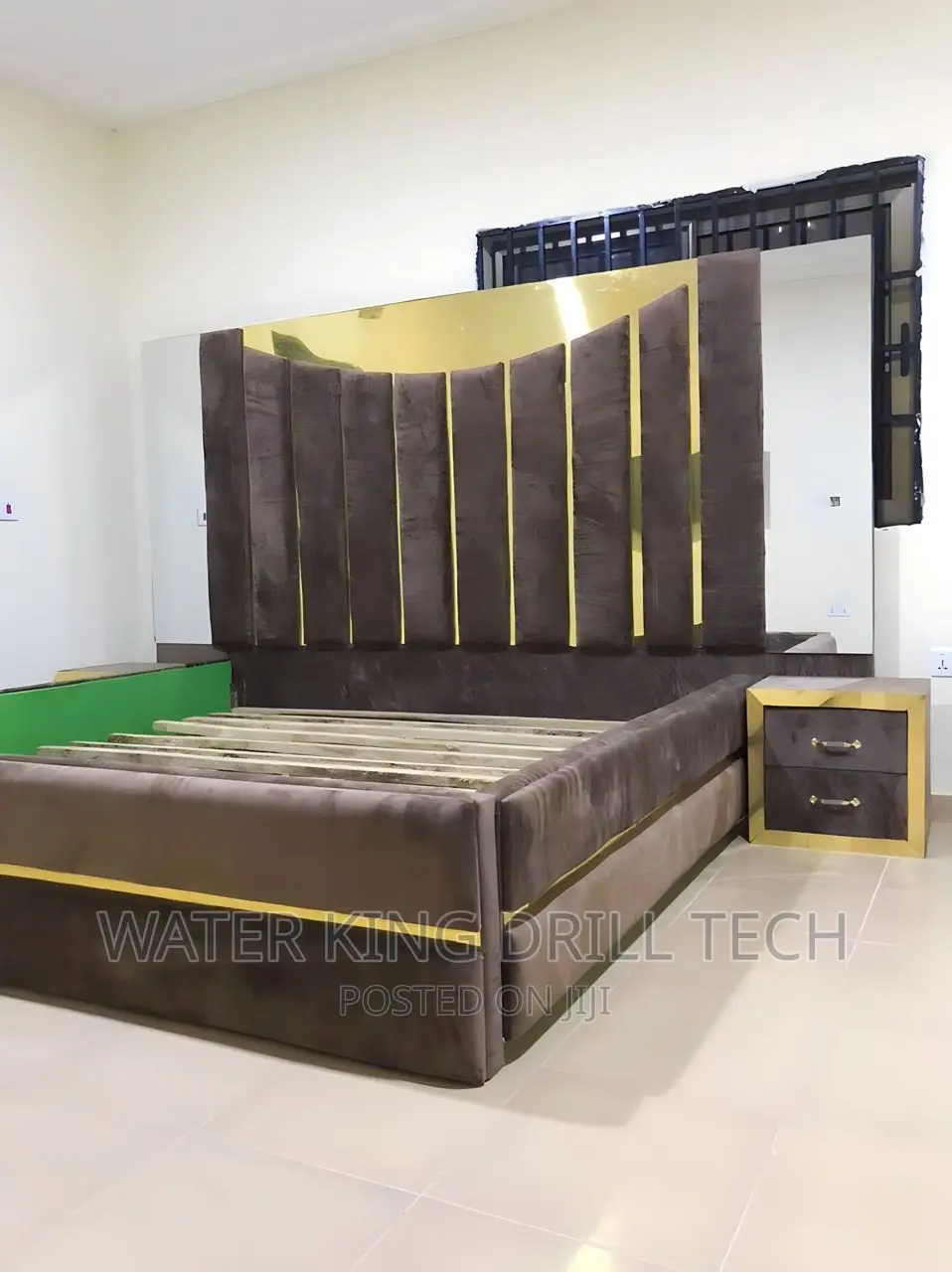 King Size Bed Frames With Side Drawers And Side Mirrors