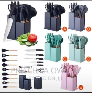 19 PCS Silicone Ladles and Knives Kitchenware Set for Sale
