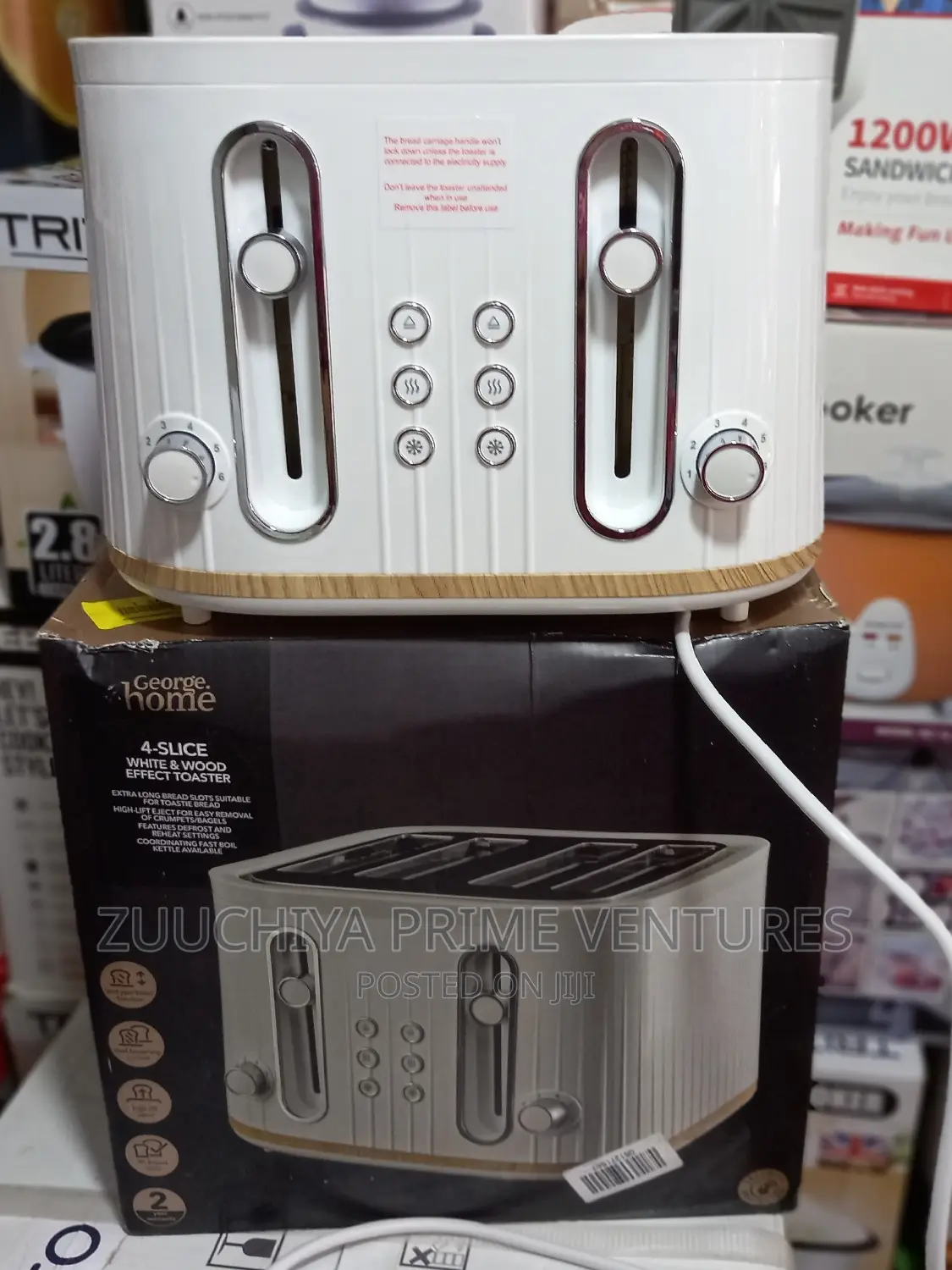 4 Slice George Home White Toaster From Uk 