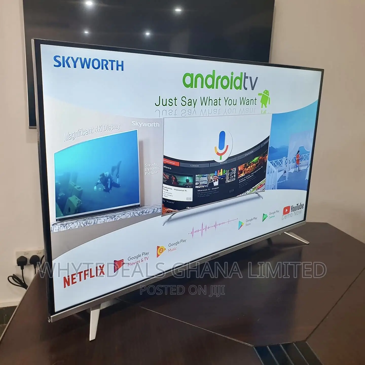 Skyworth 75” Uhd Smart Hands-Free Qled Ai HDR Google TV 2024