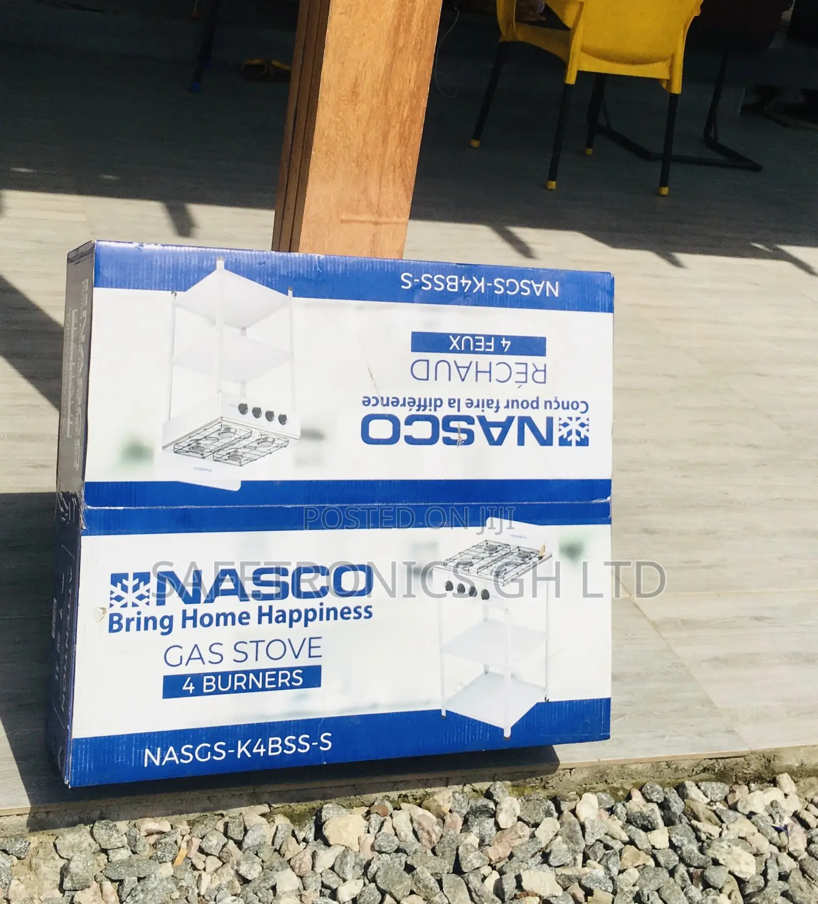 Sealed White 4 Gas Burner Standing Cooker Nasco