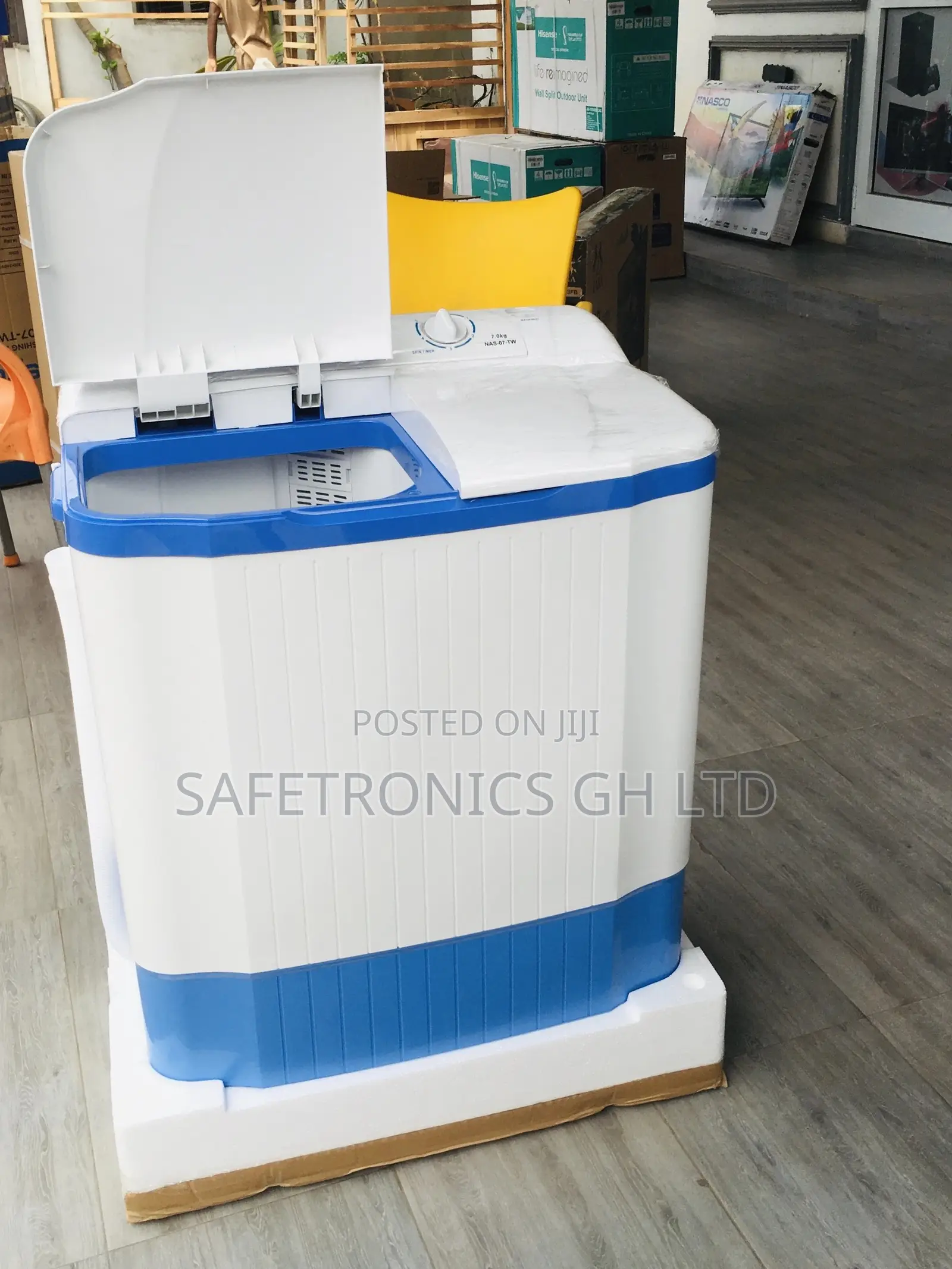 Nasco Washingmachine Topload Semiautomatic 7kg White