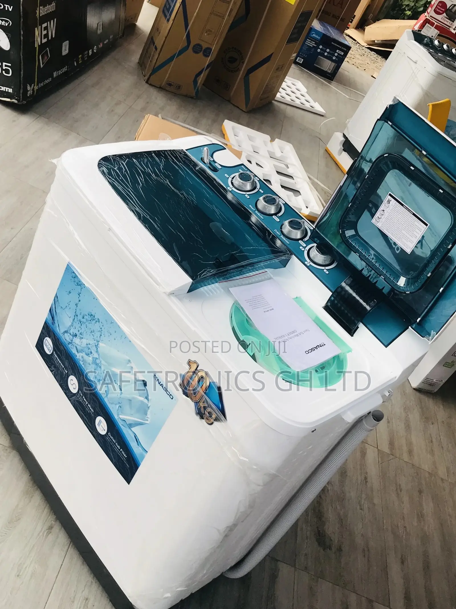 10kg Sealed Washingmachine Nasco Semiautomatic Topload
