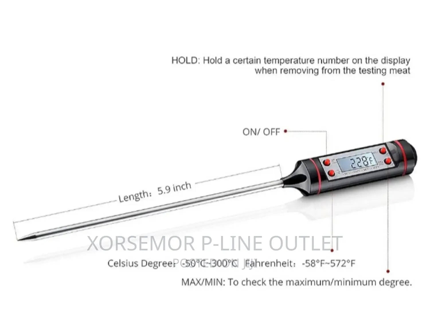 Digital Kitchen Thermometer -50°c to 300°C