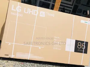 Glossy LED LG UQ90 Smart UHD 86 Inches Black Reliable Tv