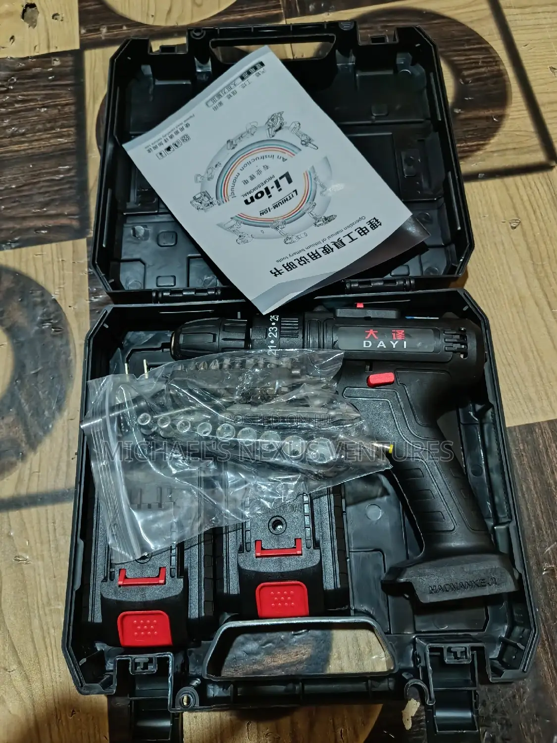 Impact Electric Drill (2 Batteries 99980vf)Drilling Machine