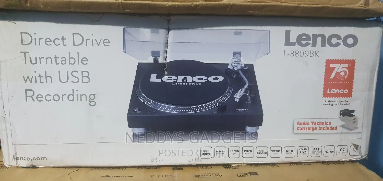 Lenco L-3809bk - Direct Drive Turntable With Usb