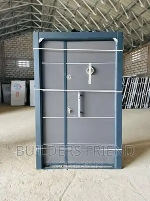 Gray Turkish One Half Heavy Security Door+Dual Lock Complete