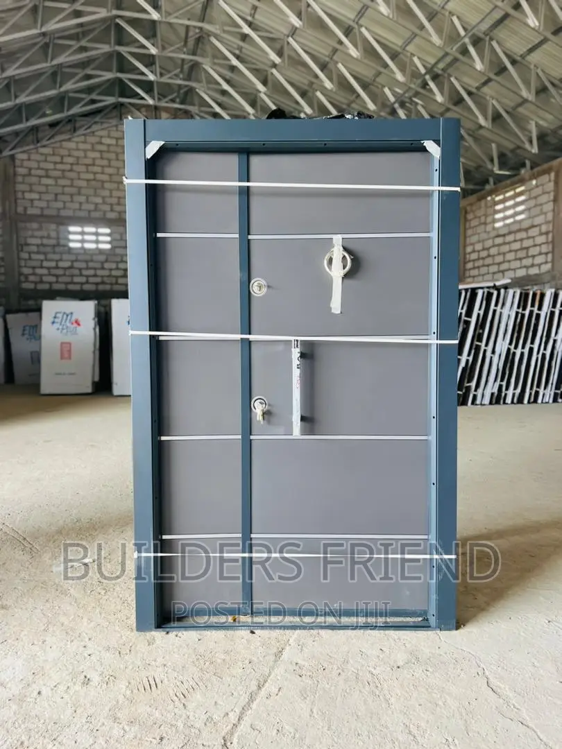 Gray Turkish One Half Heavy Security Door+Dual Lock Complete