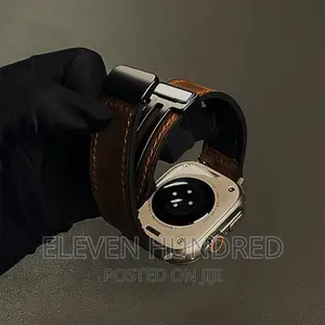 Leather Strap for Apple Watch 9 8 7 6 5 Se Ultra