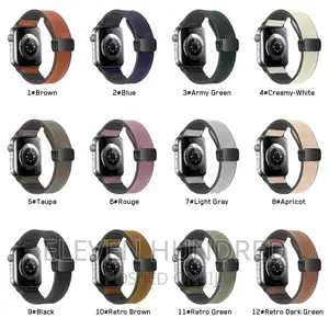 Leather Strap for Apple Watch 9 8 7 6 5 Se Ultra