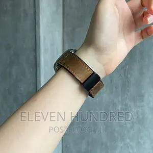Leather Strap for Apple Watch 9 8 7 6 5 Se Ultra