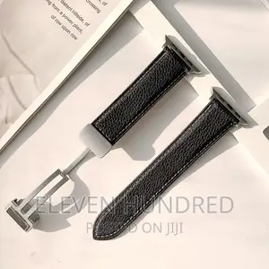 Magnetic Clasp Leather Strap Band for Apple Watch 9 8 7 6 Se