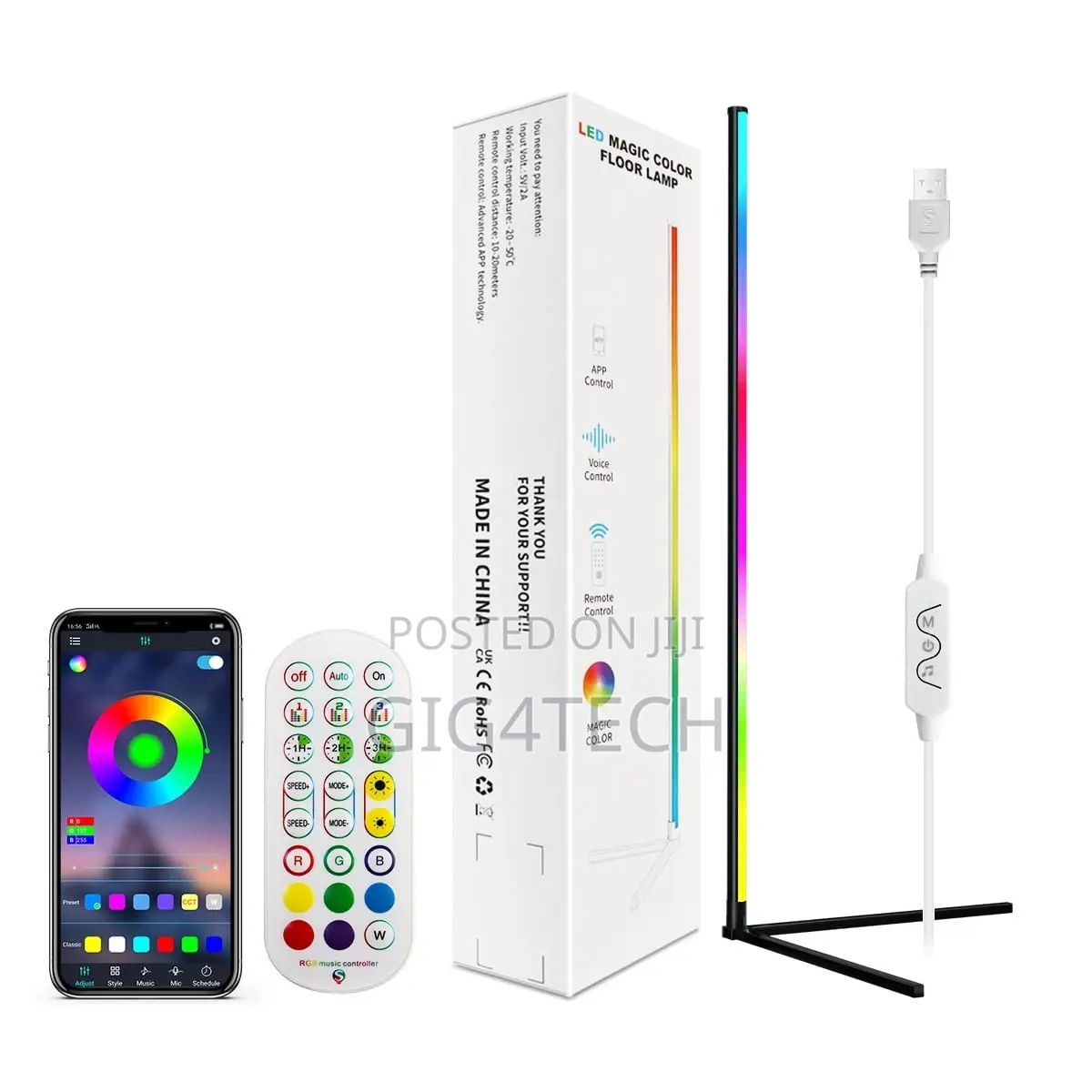 RGB LED Magic Color Floor Tube Lamp