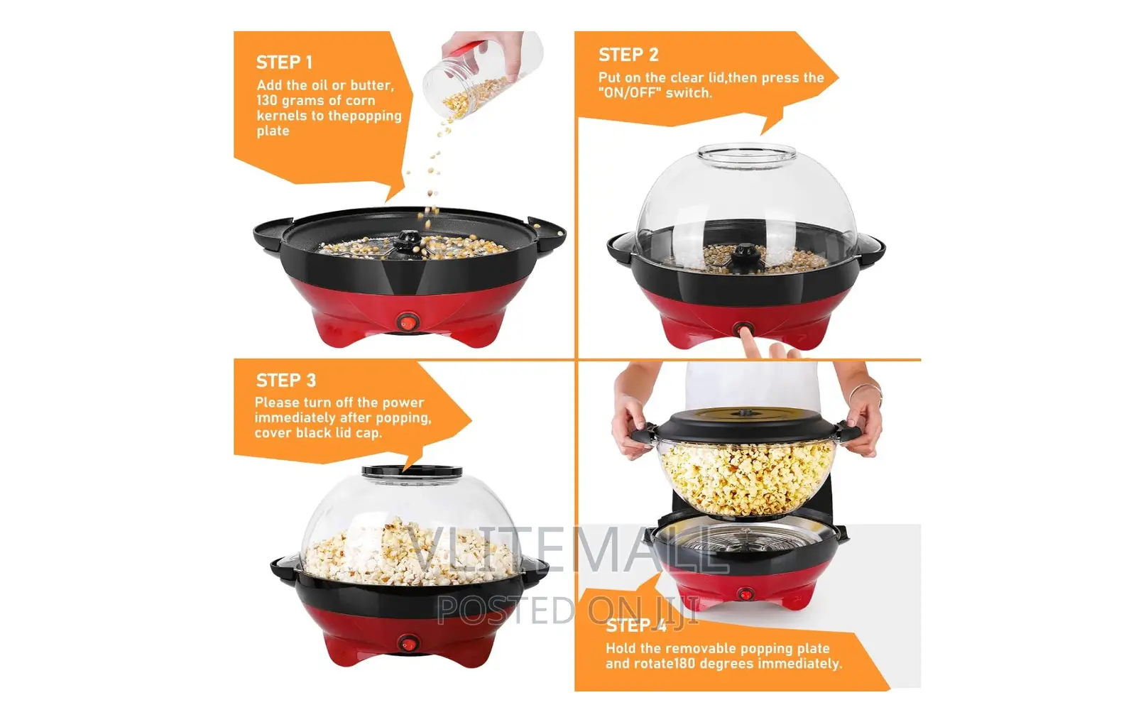 Decakila Hot Oil Popcorn Popper 800W - KETT010B