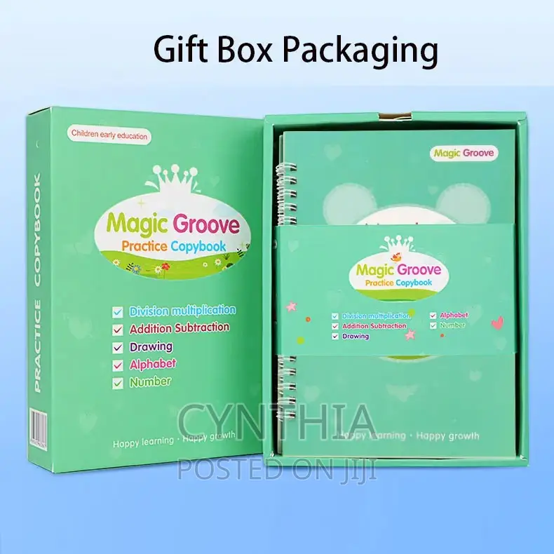 Magic Groove Copy Book (Free Magic Writing Tablet as Gift)