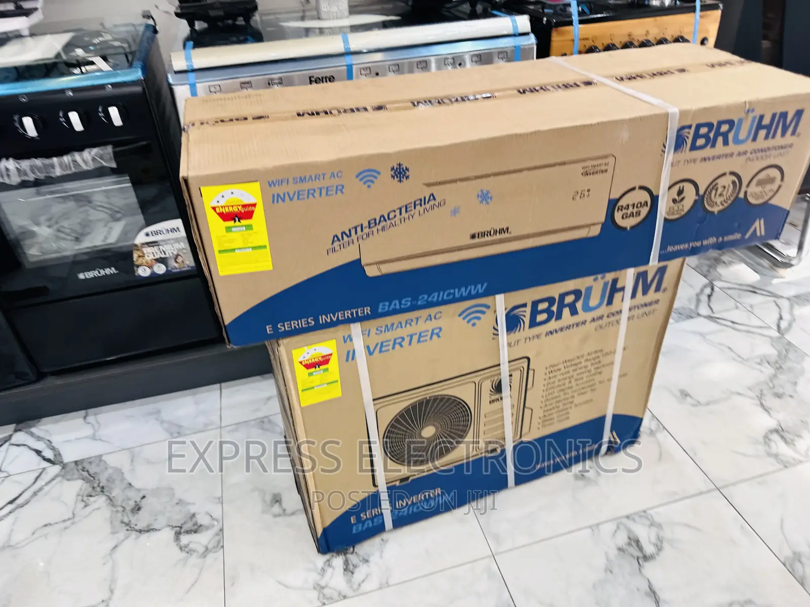 Built in Drain Pump Split R410 Gas 2.5hp AC Inverter Bruhm