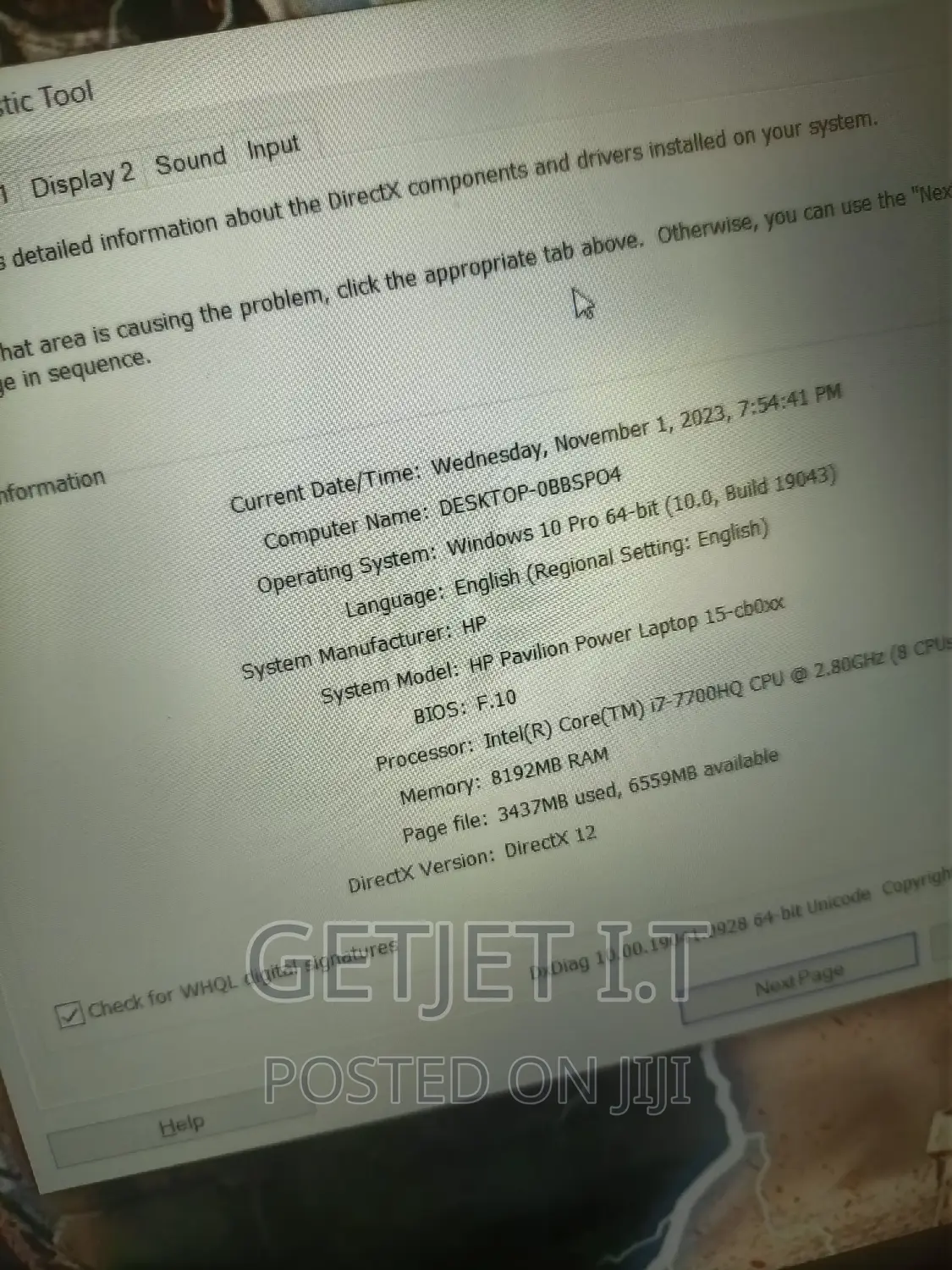 Laptop HP 15 8GB Intel Core I7 HDD 1T