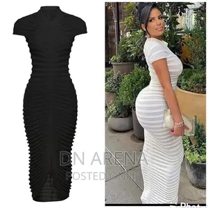 Crunched in Knitted Bodycon Dress Size M to 2xl