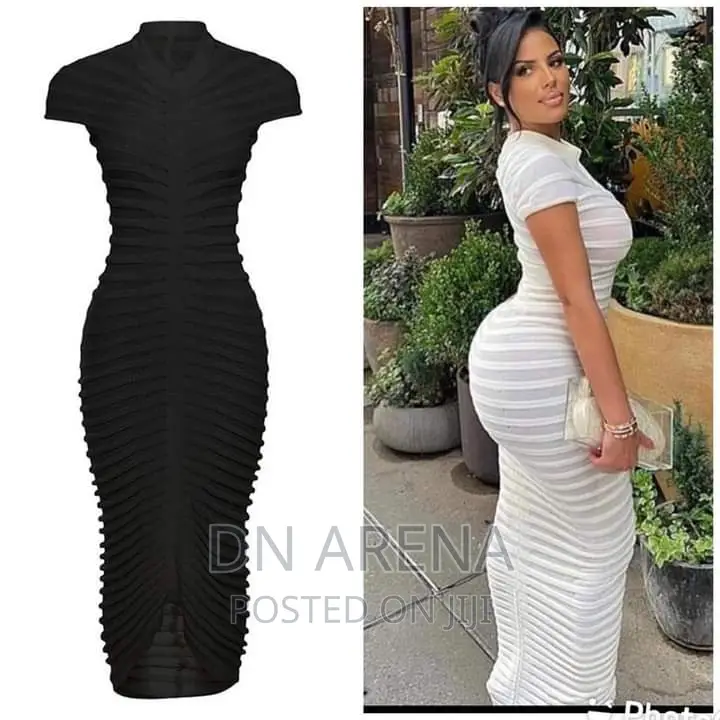 Crunched in Knitted Bodycon Dress Size M to 2xl