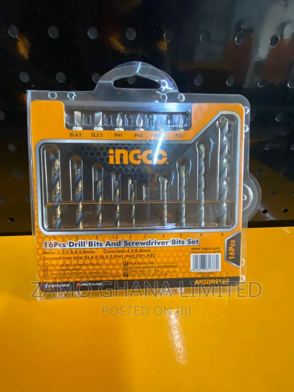 Ingco 16pcs Drill Bits Screwdriver Bits Set - Aksdb9165