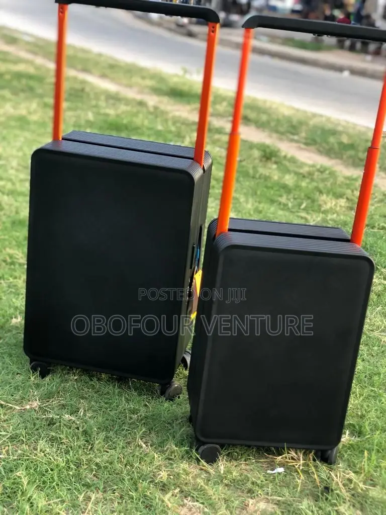 2in1 Zip Less Luxury Designer Box Luggage  BLACK. COLOUR