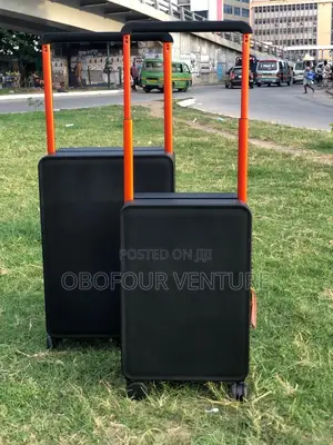 2in1 Zip Less Luxury Designer Box Luggage  BLACK. COLOUR