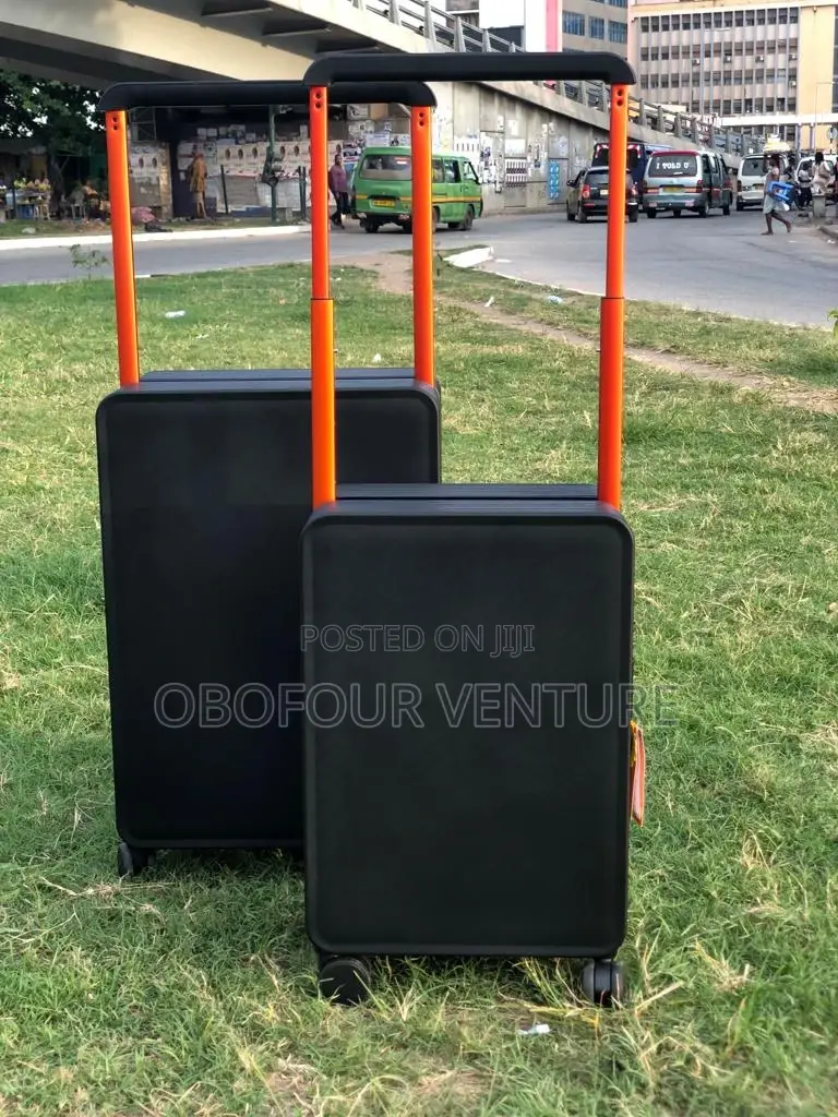 2in1 Zip Less Luxury Designer Box Luggage  BLACK. COLOUR