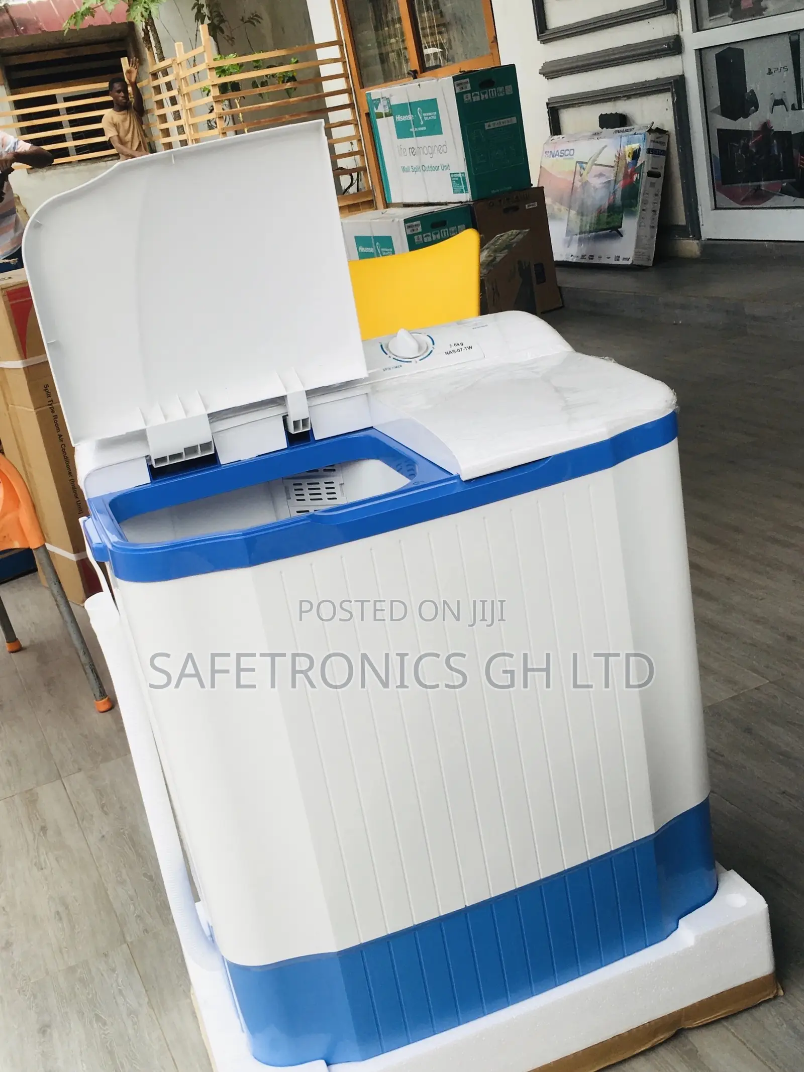 Topload Nasco7kg Electric Washingmachine Semiautomatic 